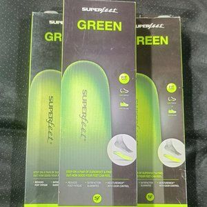 Superfeet Green Insoles Professional-High Arch Orthotic Insole-Size C (2 Pairs)